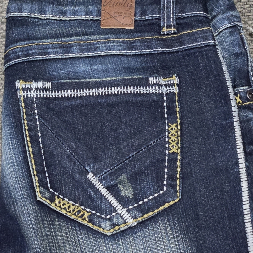 Vanity Blue Denim Jeans with Distinctive Stitching